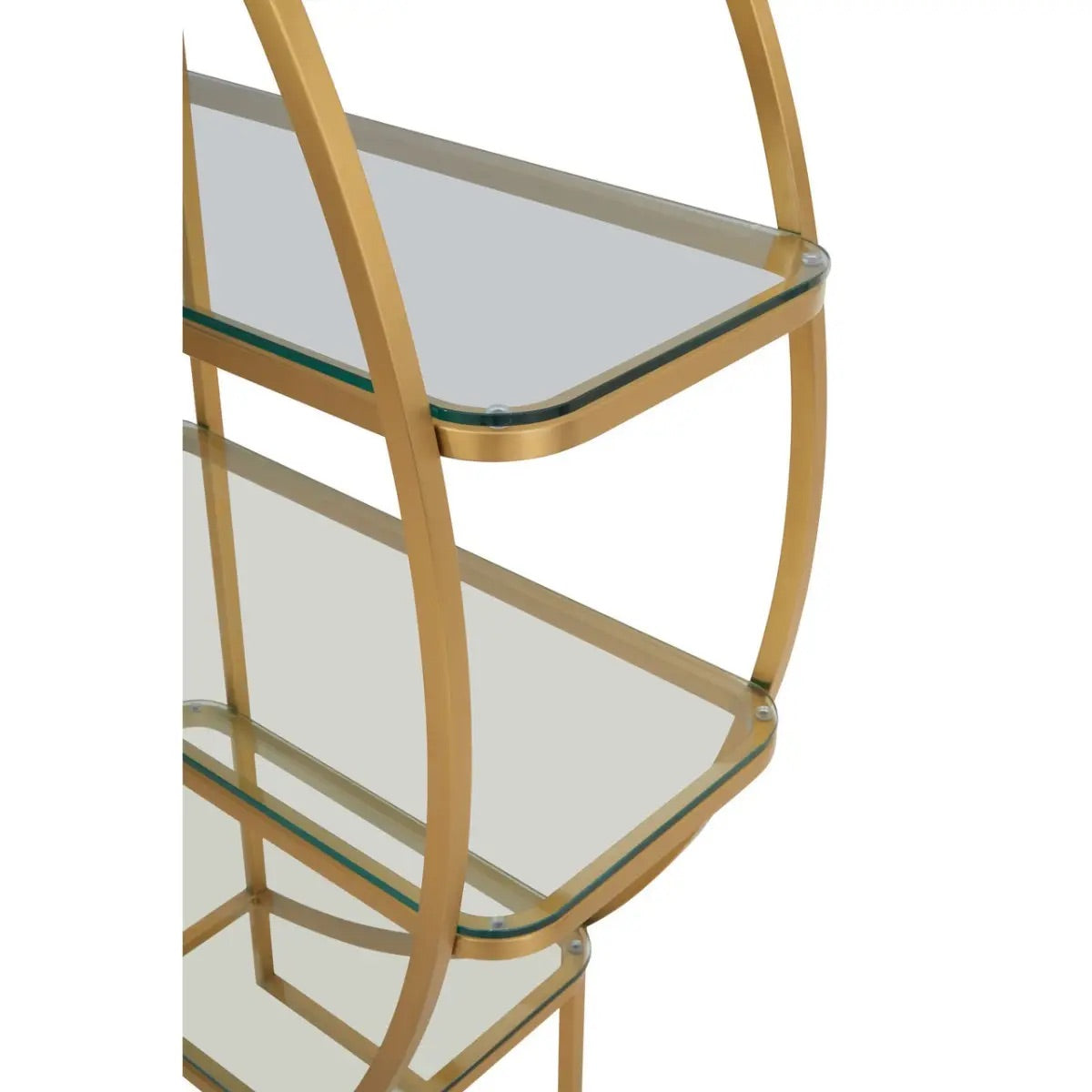 Vogue Right Half Moon Shelf Unit Gold