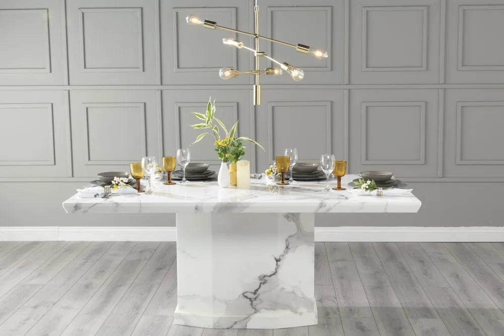 Naples White Marble Dining Table