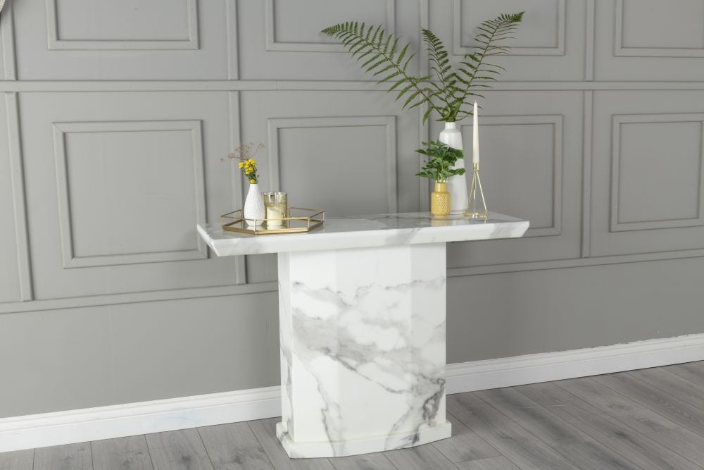 Nero White Marble Console Table