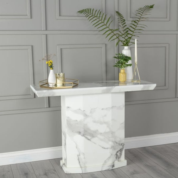 Nero White Marble Console Table