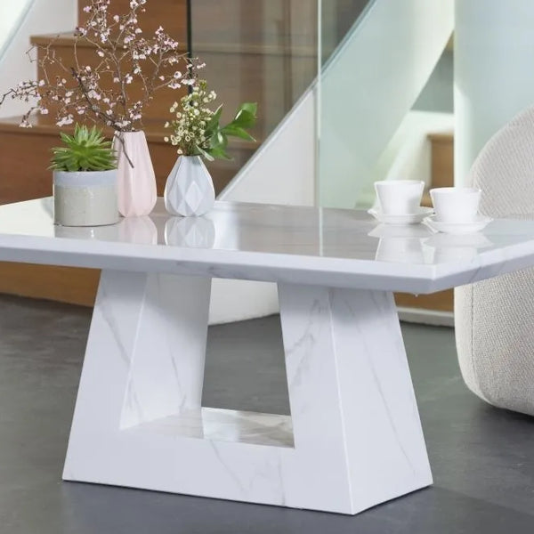 Bianco White Marble Coffee Table