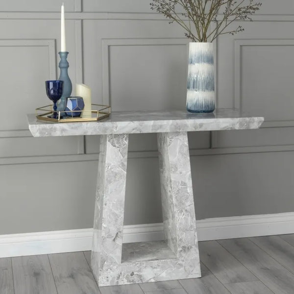 Milan Marble Console Table Grey