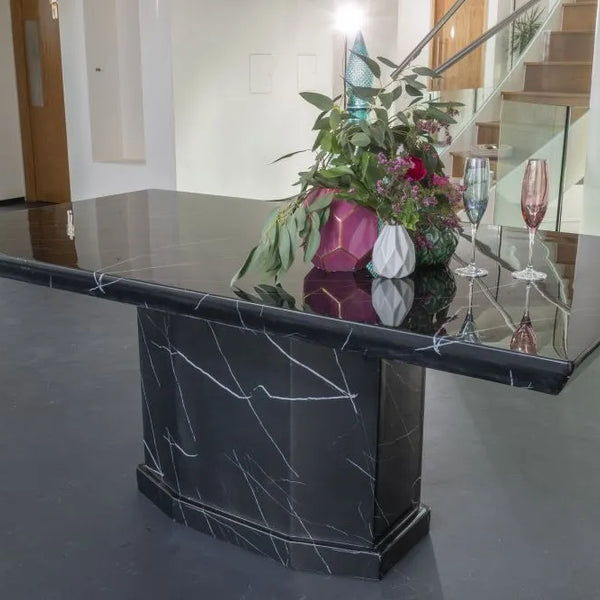 Naples Black Marble Dining Table