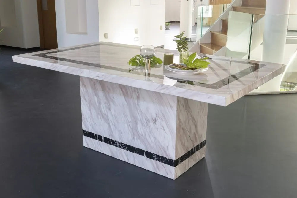 Rome Cream Marble Dining Table