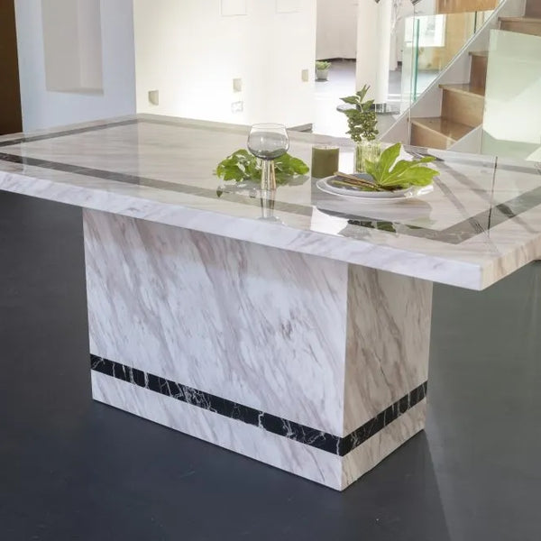 Rome Cream Marble Dining Table