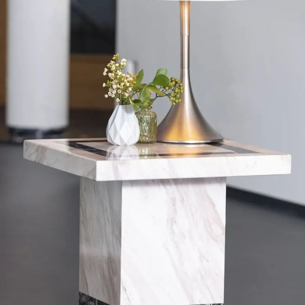 Lisbon Marble Side Table Cream