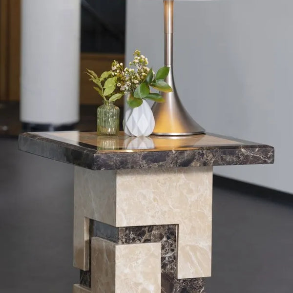 Venice Marble Side Table Cream