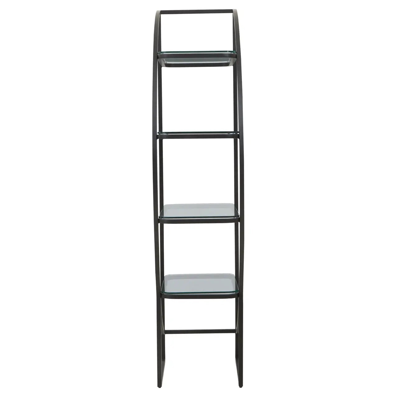 Vogue Left Half Moon Black Shelf Unit