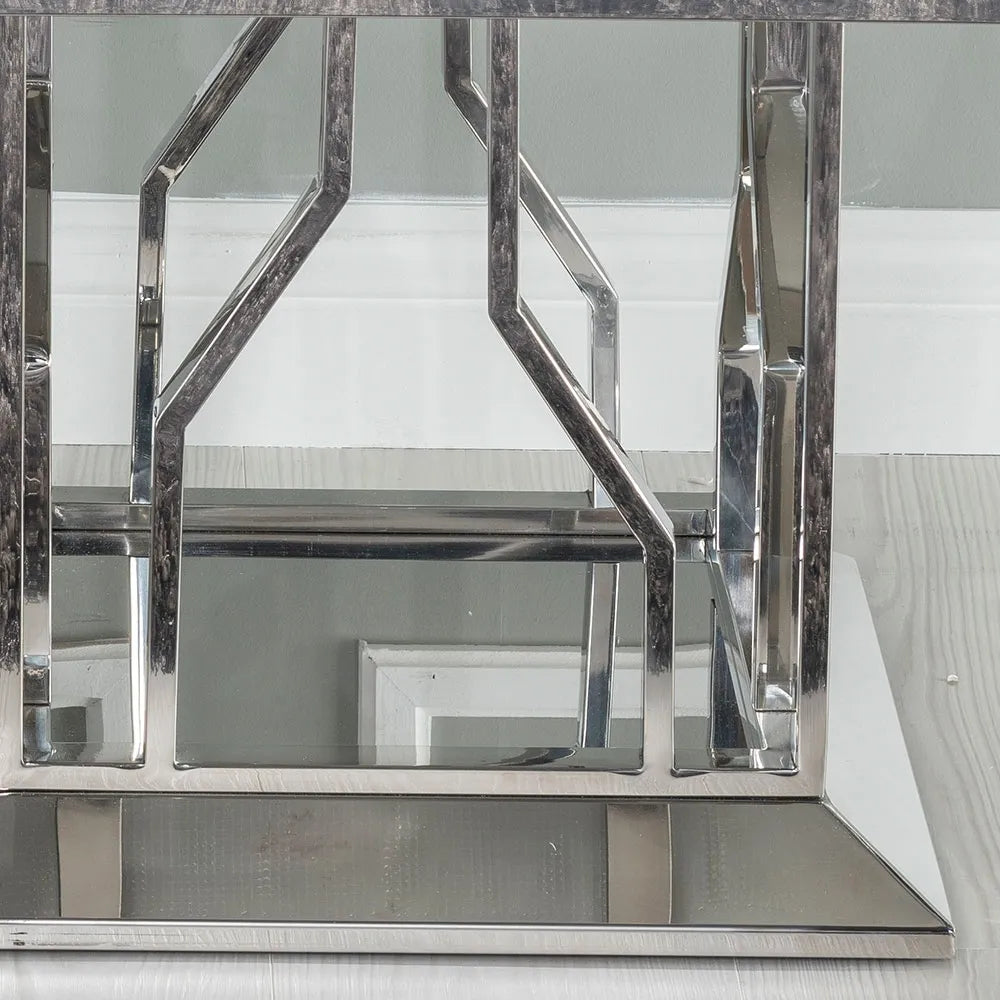 Vortex Marble Side Table Grey