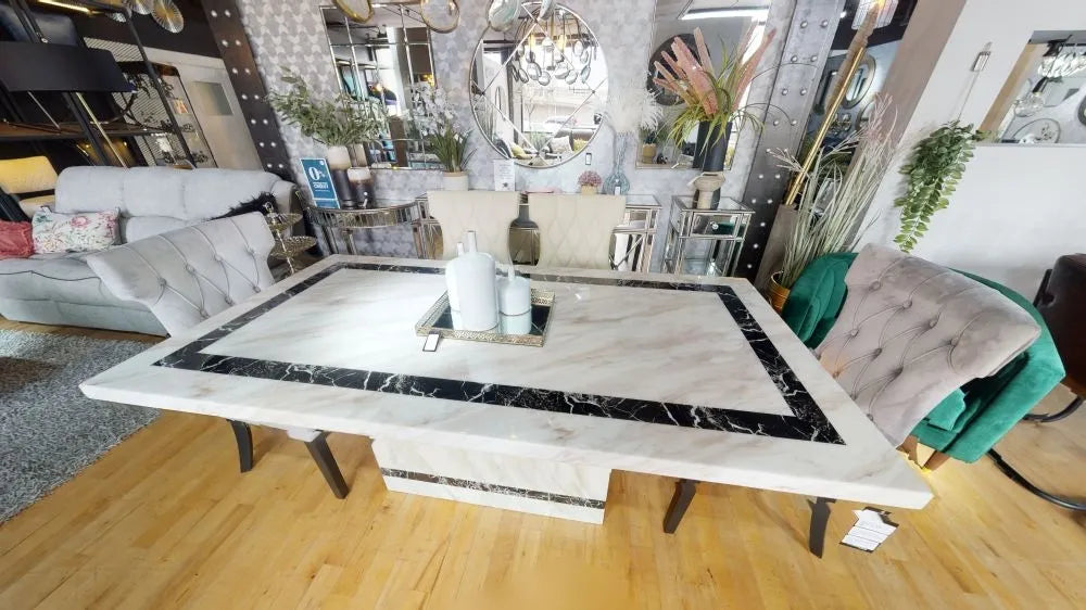 Rome Cream Marble Dining Table