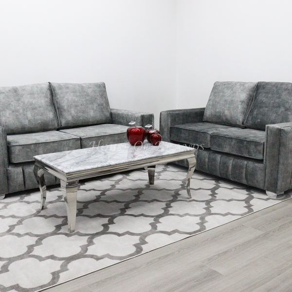 Beverly Marble Velvet Sofa