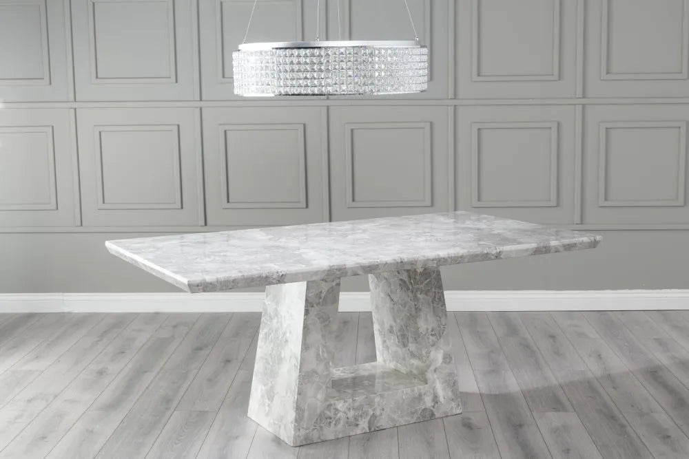 Milan Grey Marble Dining Table