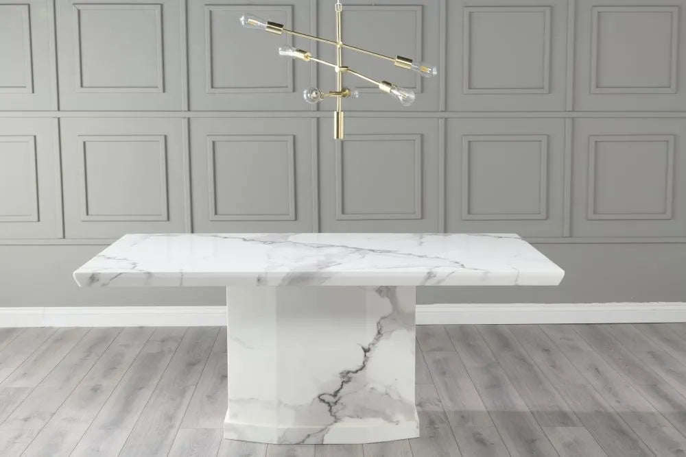 Naples White Marble Dining Table