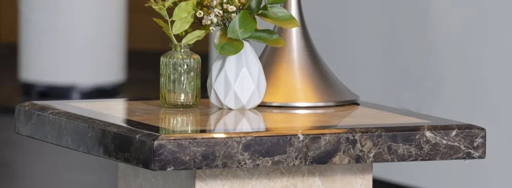 Venice Marble Side Table Cream