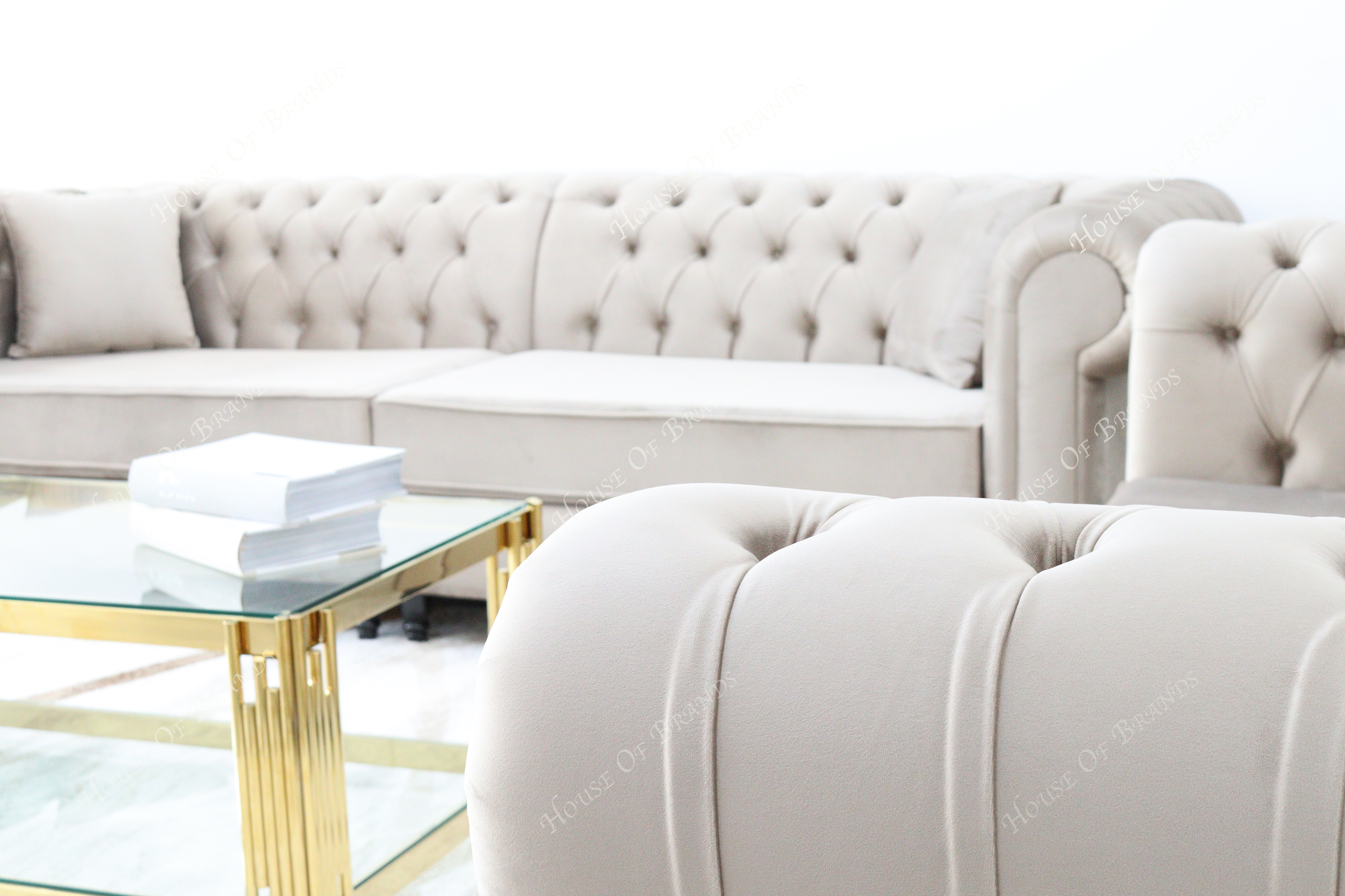 White velvet sofa set deals