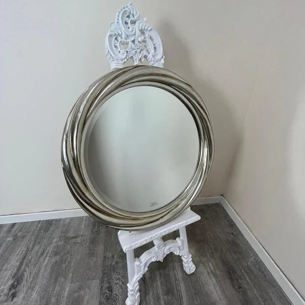 Twine Mirror Round Champagne