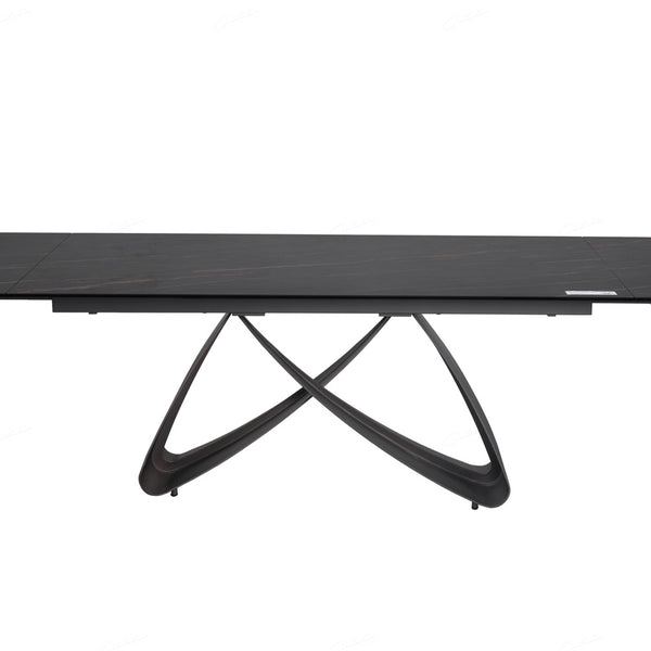 Serpenti Black Extendable Dining Table