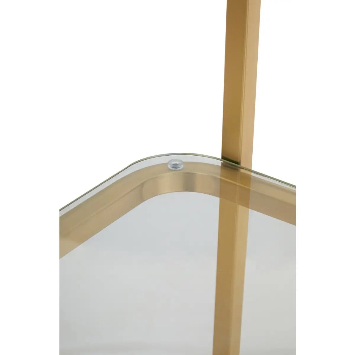 Vogue Right Half Moon Shelf Unit Gold