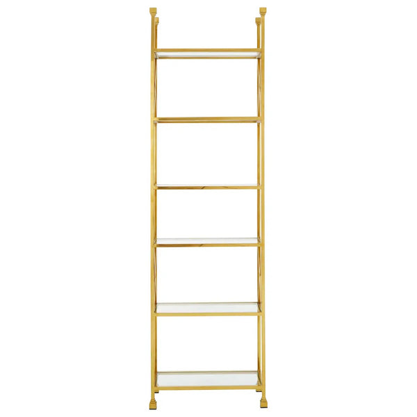 Horizon Gold Finish Cross Design Bookshelf