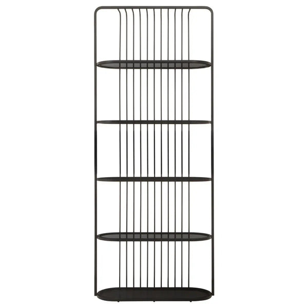 Vogue Five Tier Black Shelf Unit