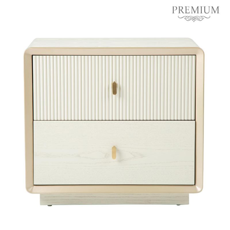 Amelie Cream Elm 2 Drawer Cabinet