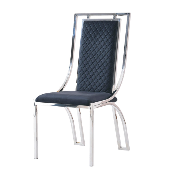Windsor Black & Silver Dining Chair