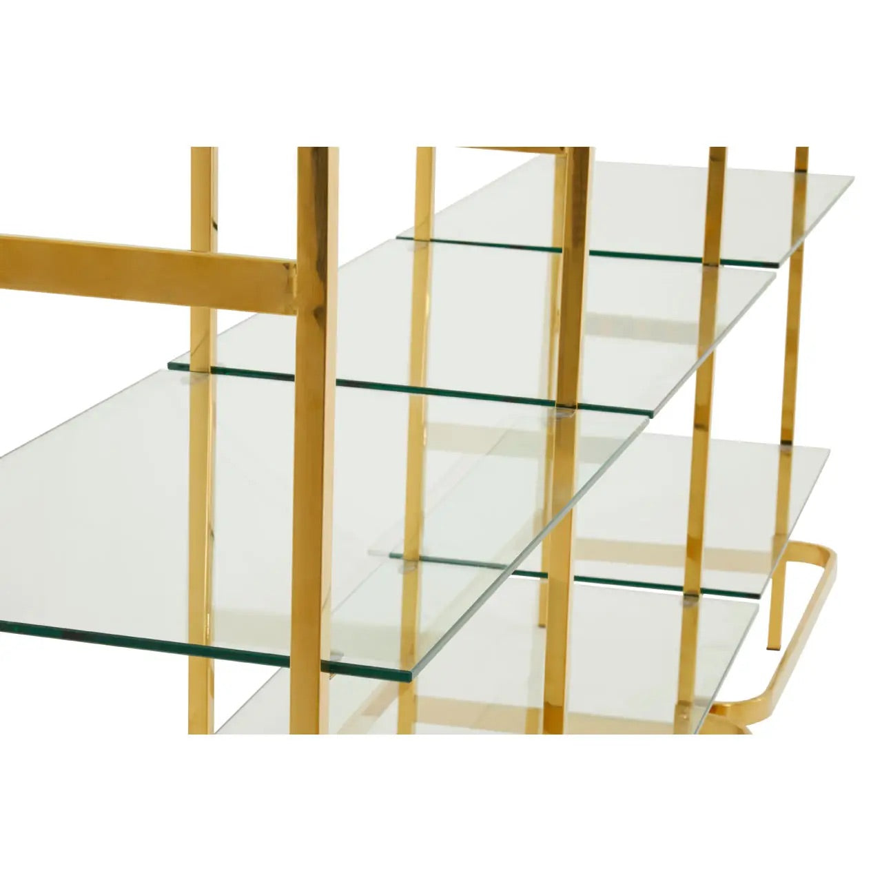 Horizon Bookshelf With Clear Glass Tiers
