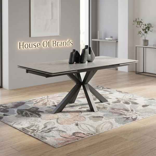 160cm Phoenix Grey Extendable Ceramic Dining Table