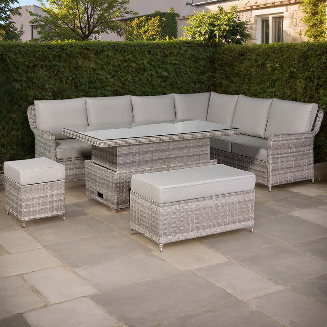 Monaco Luxe Large Right-Hand Corner Dining Set