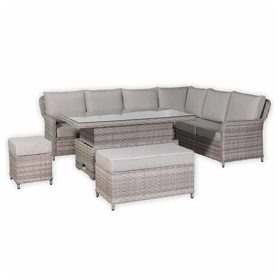 Monaco Luxe Large Right-Hand Corner Dining Set
