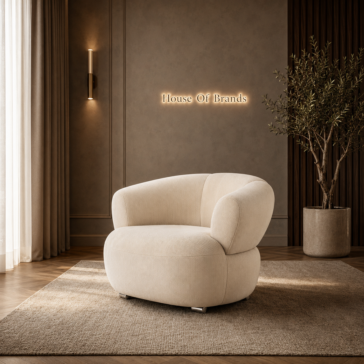 Arto Cloud Beige Bouclé Sofa Set