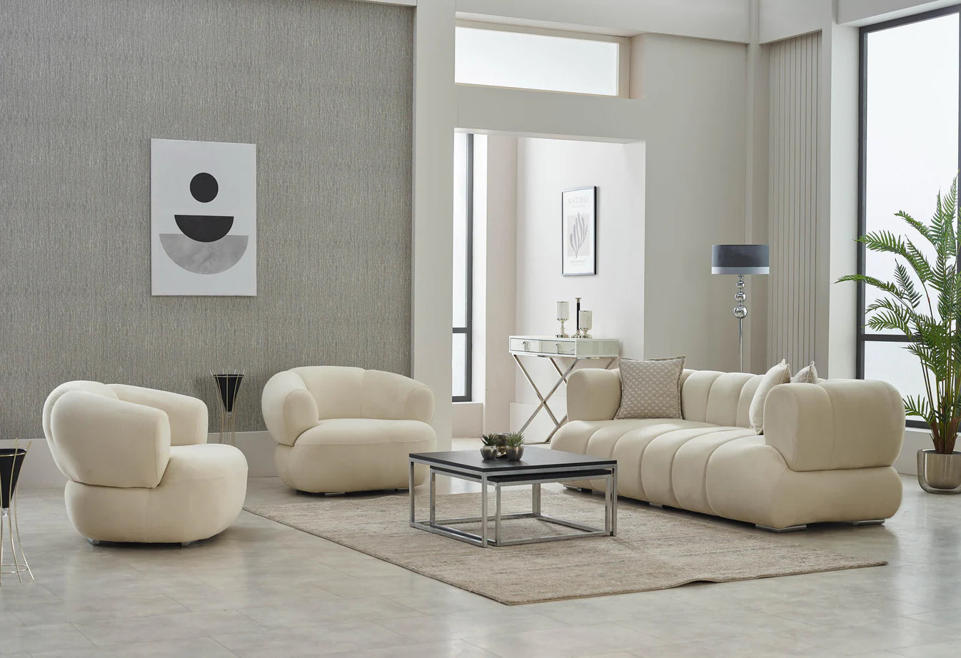 Arturo Beige Sofa Set 3+2