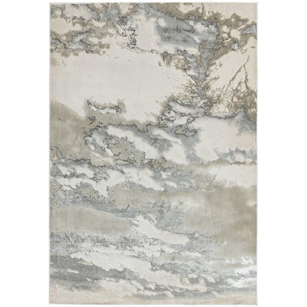 Aurora Cloud AU02 Marble Rug in Grey Beige