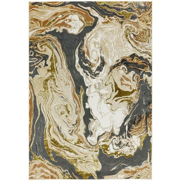 Aurora Marble AU08 Rug in Gold Grey