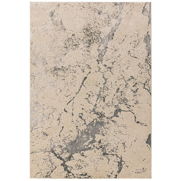 Aurora Solar AU03 Marble Rug in Silver Grey