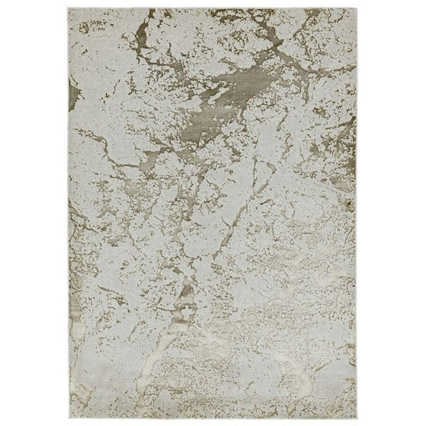 Aurora Strata AU16 Marble Rugs in Metallic Beige Bronze and Grey