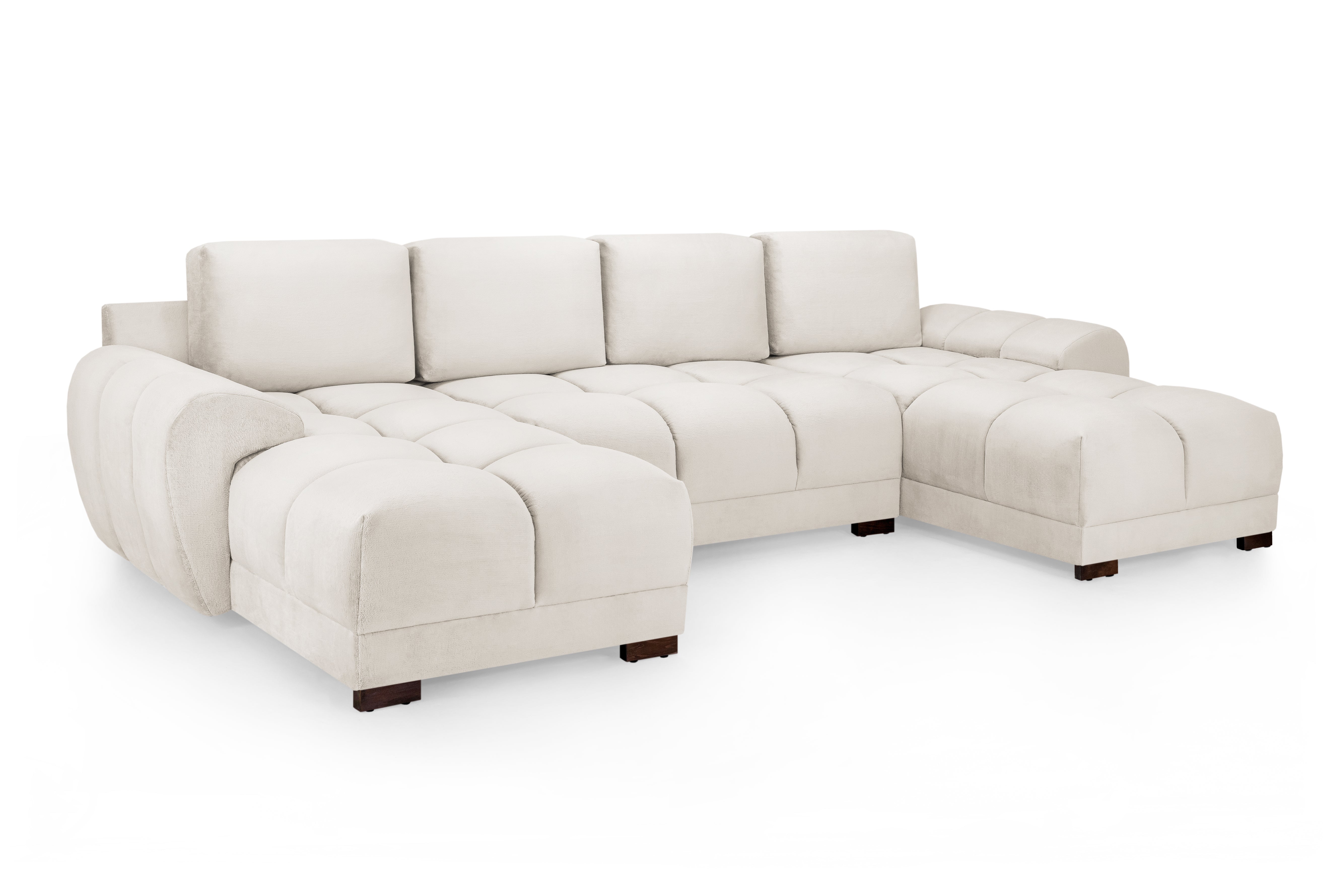 Azzuro U shape Corner Sofa with footstool