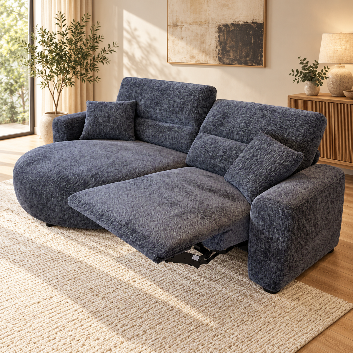 Denver Black Electric Recliner Left Hand