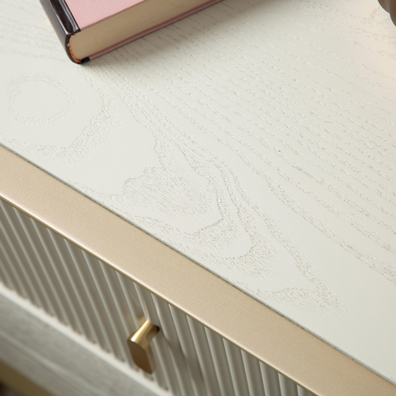 Amelie Cream Elm 2 Drawer Cabinet