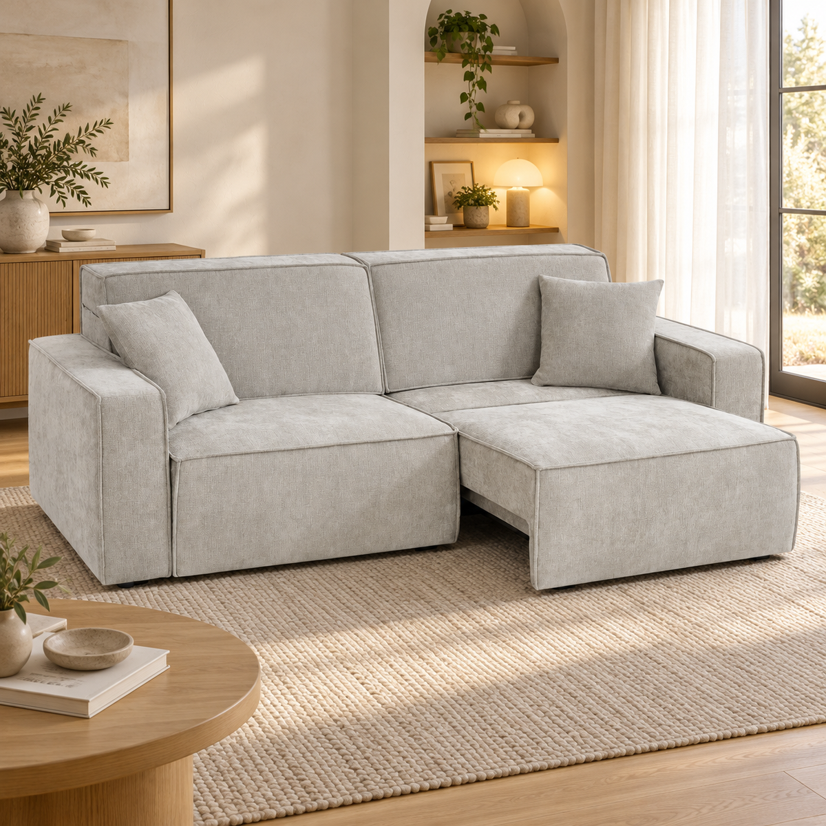 Houston Beige Electric Sofa Bed