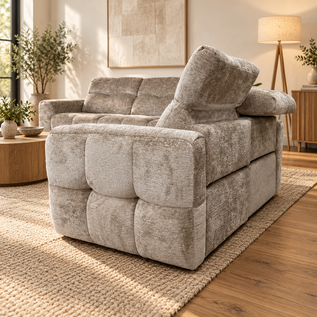 Faringdon Beige Electric Recliner Sofa Set