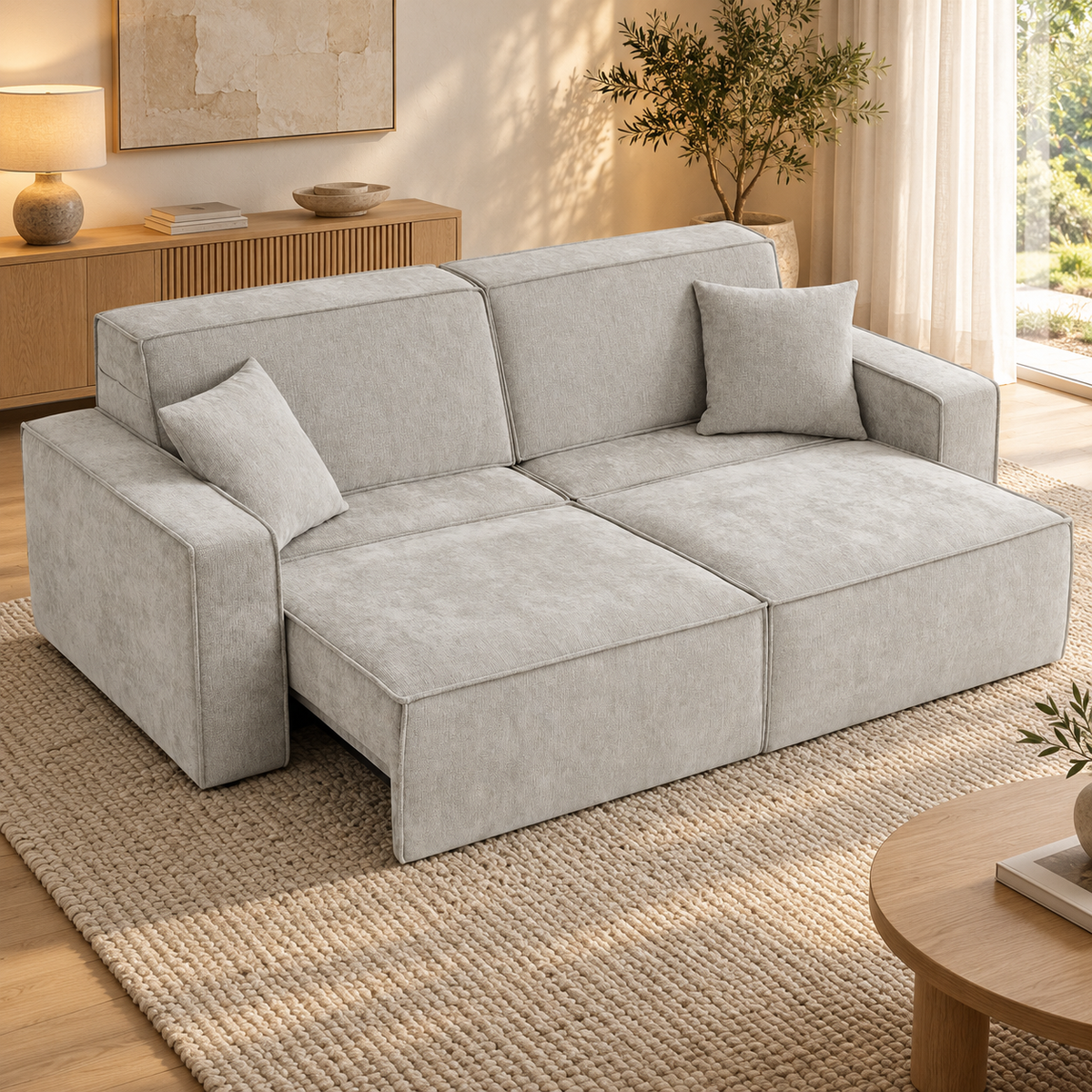 Houston Beige Electric Sofa Bed