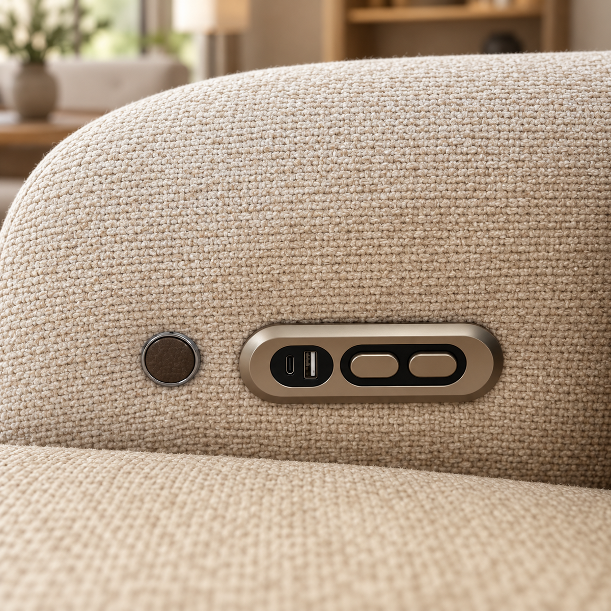 Bicester Beige Modular Electric Recliner Corner Sofa