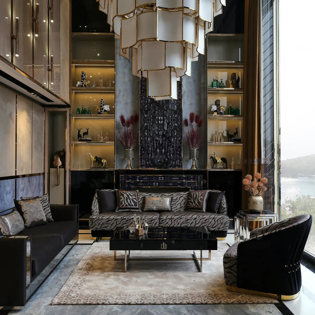 Belgrad Mirrored 3 Seater Sofa