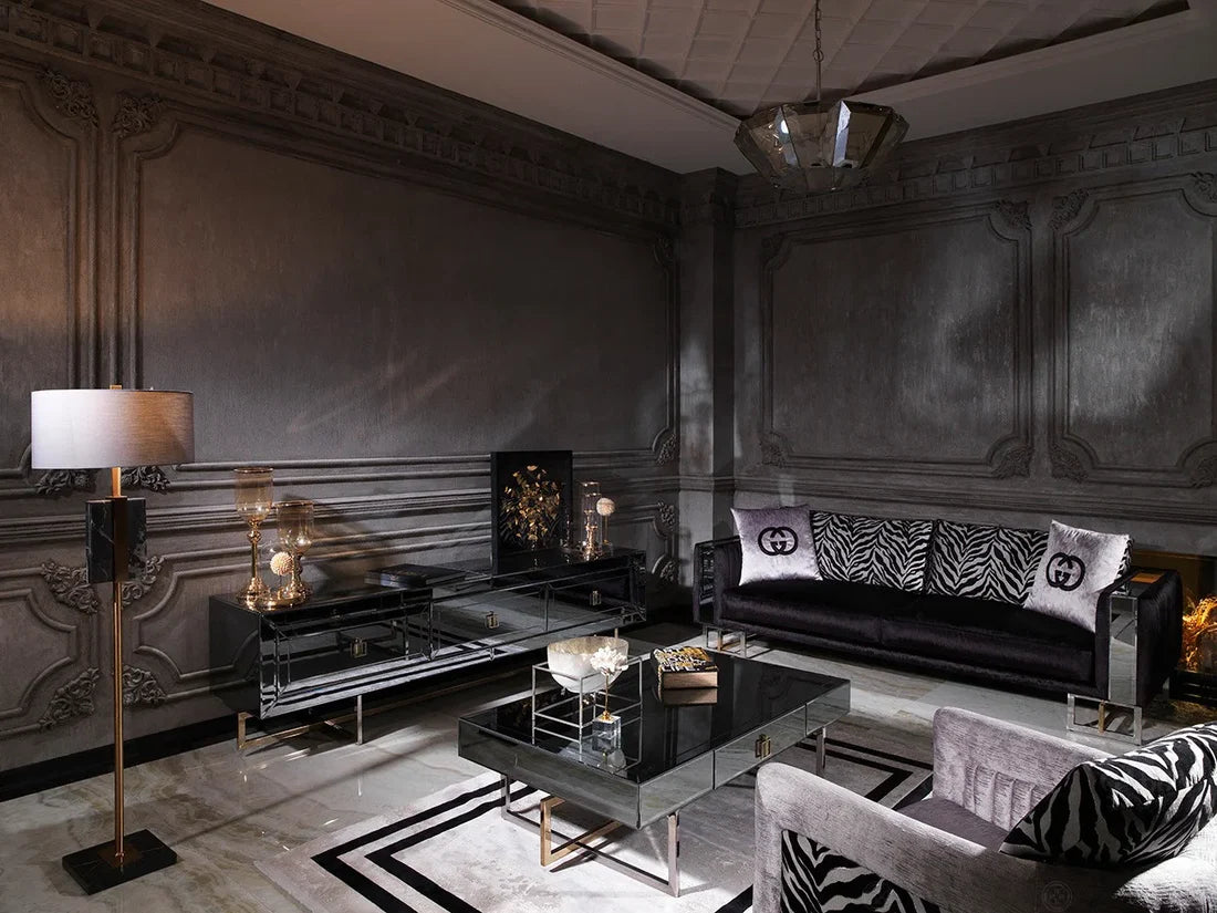 Belgrad Mirrored 3 Seater Sofa