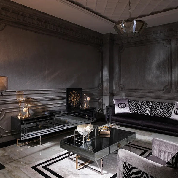 Belgrad Mirrored 3 Seater Sofa