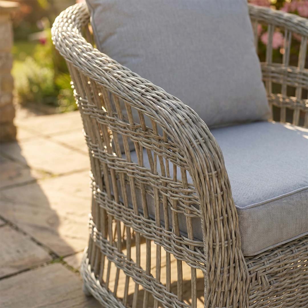 Bergen 5 Seater Rattan Garden Sofa Set with Acacia Wood Coffee Table