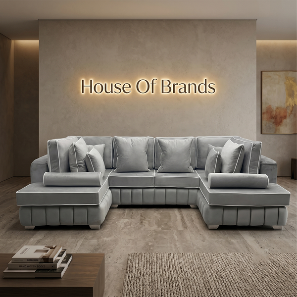 Beverly U Shape Block Arm Sofa