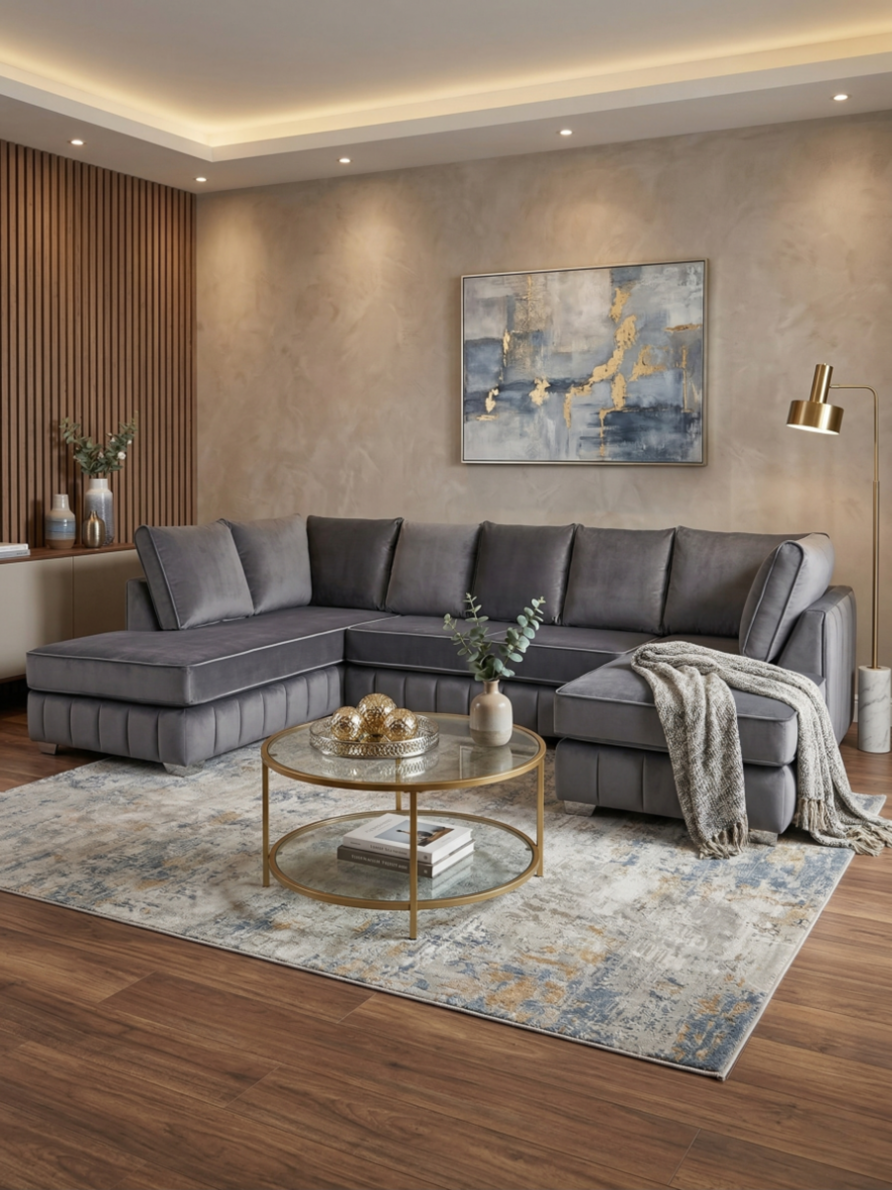 Beverly U Shape High Back Sofa