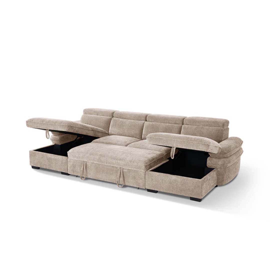Billie Large U Shaped Sofa Bed with Lift Up Storage